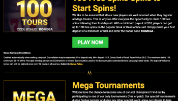 Mega Casino Match Bonus