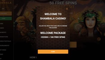 Shambala Casino Welcome Package