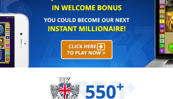 UK Casino Club welcome Bonus