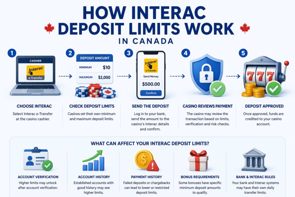 How Interac deposit limits work at online casinos in Canada