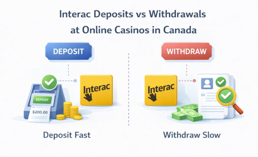 How Interac deposits and withdrawals differ at Canadian online casinos