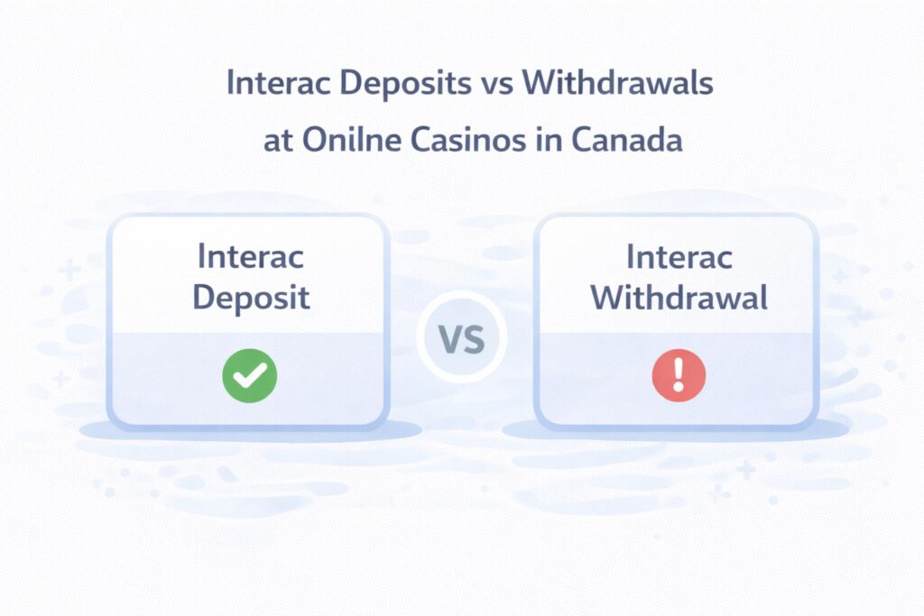 Interac deposit vs withdrawal comparison for Canadian online casinos