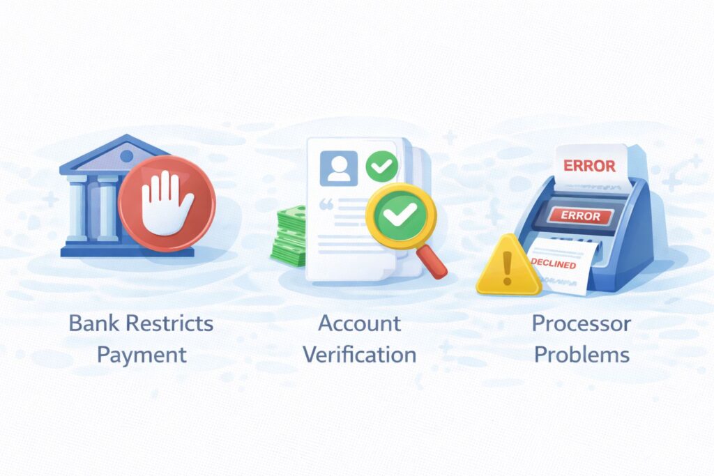 Visa casino deposit problems for Canadian players