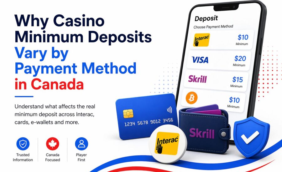 Casino minimum deposits by payment method in Canada