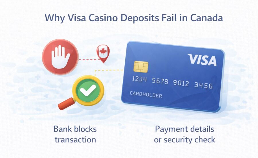 Common reasons Visa casino deposits fail in Canada